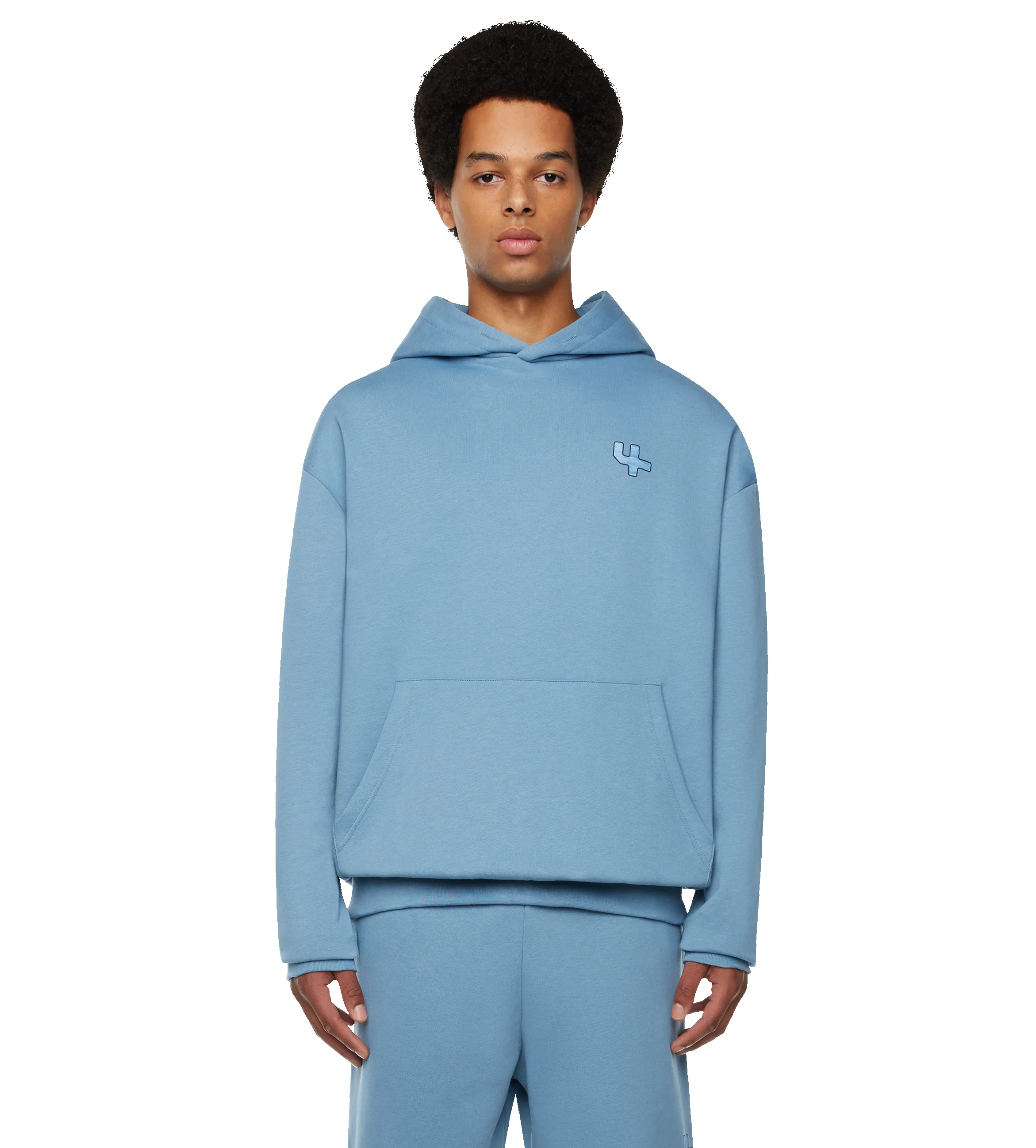 Outline Logo Hoodie Celeste sold by FOUR Amsterdam product image thumbnail 4