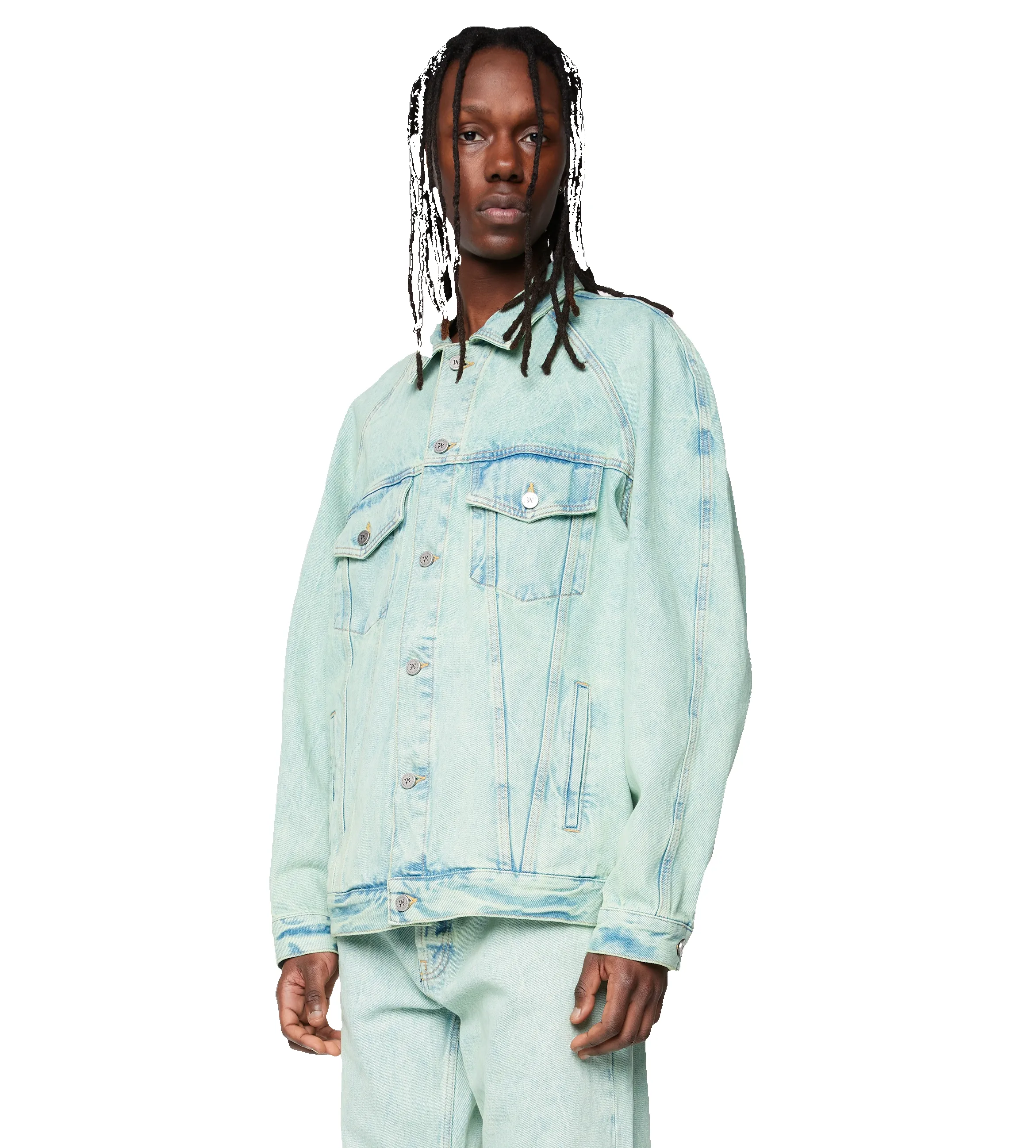 Overdye Logo Denim Jacket Mint sold by FOUR Amsterdam product image thumbnail 4