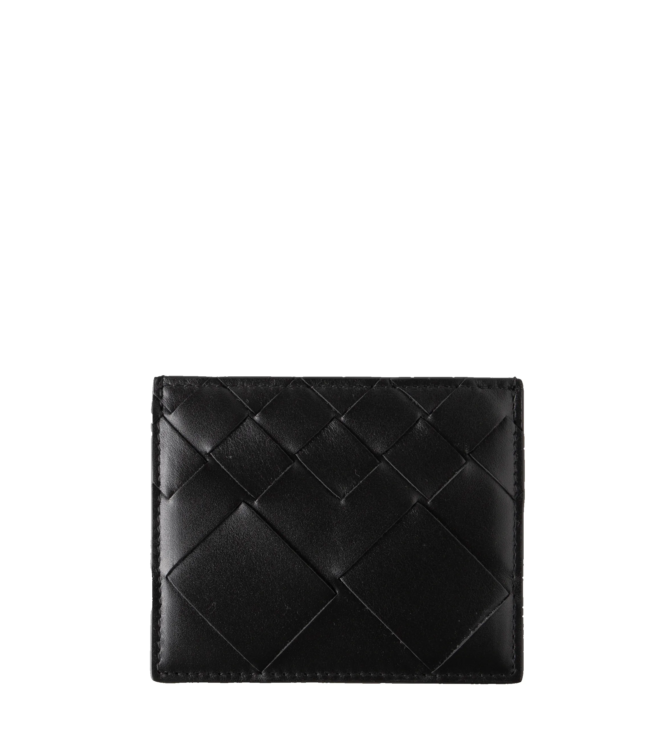 Intrecciato Leather Cardholder Black Silver sold by FOUR Amsterdam
