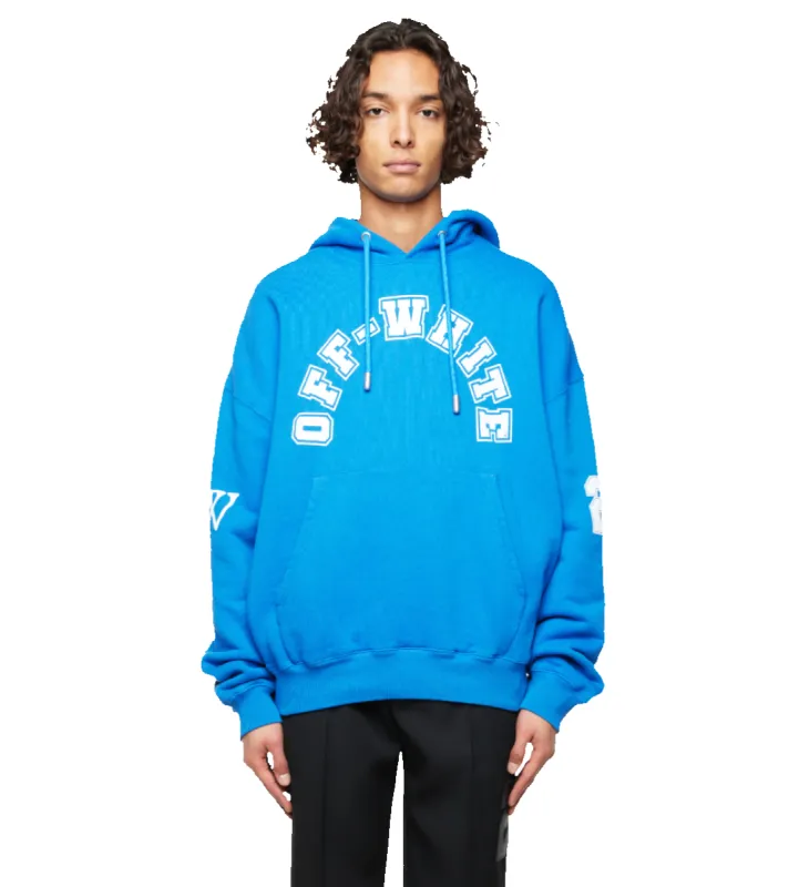 Oversized Football Hoodie Blue made by Off-White