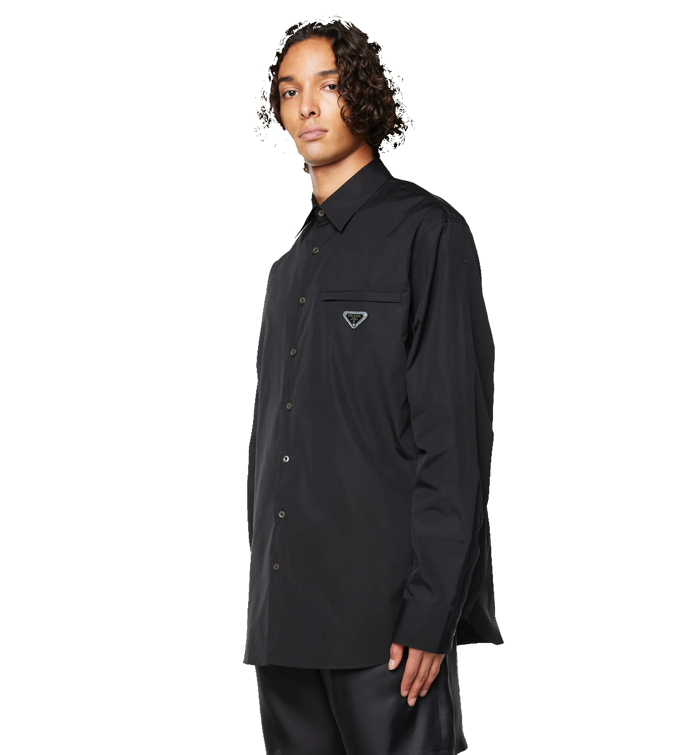 Cotton Longsleeve Shirt Black sold by FOUR Amsterdam product image thumbnail 4