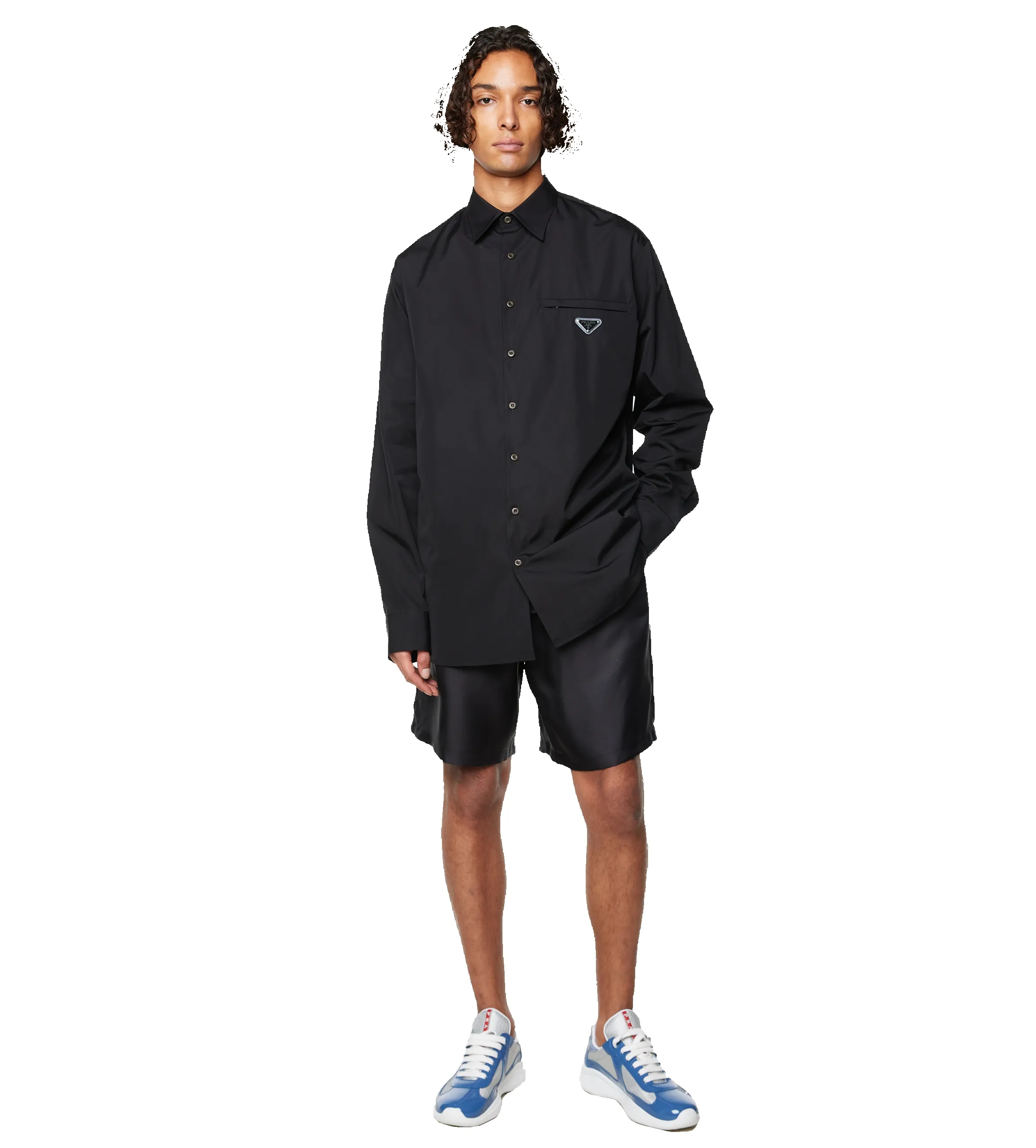 Cotton Longsleeve Shirt Black sold by FOUR Amsterdam product image thumbnail 2