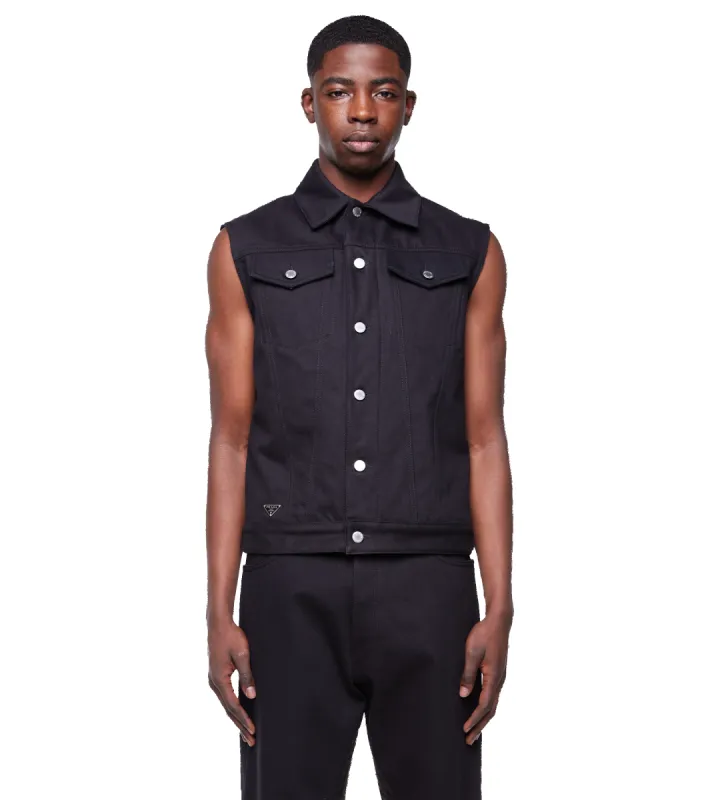 Denim Gilet Black sold by FOUR Amsterdam
