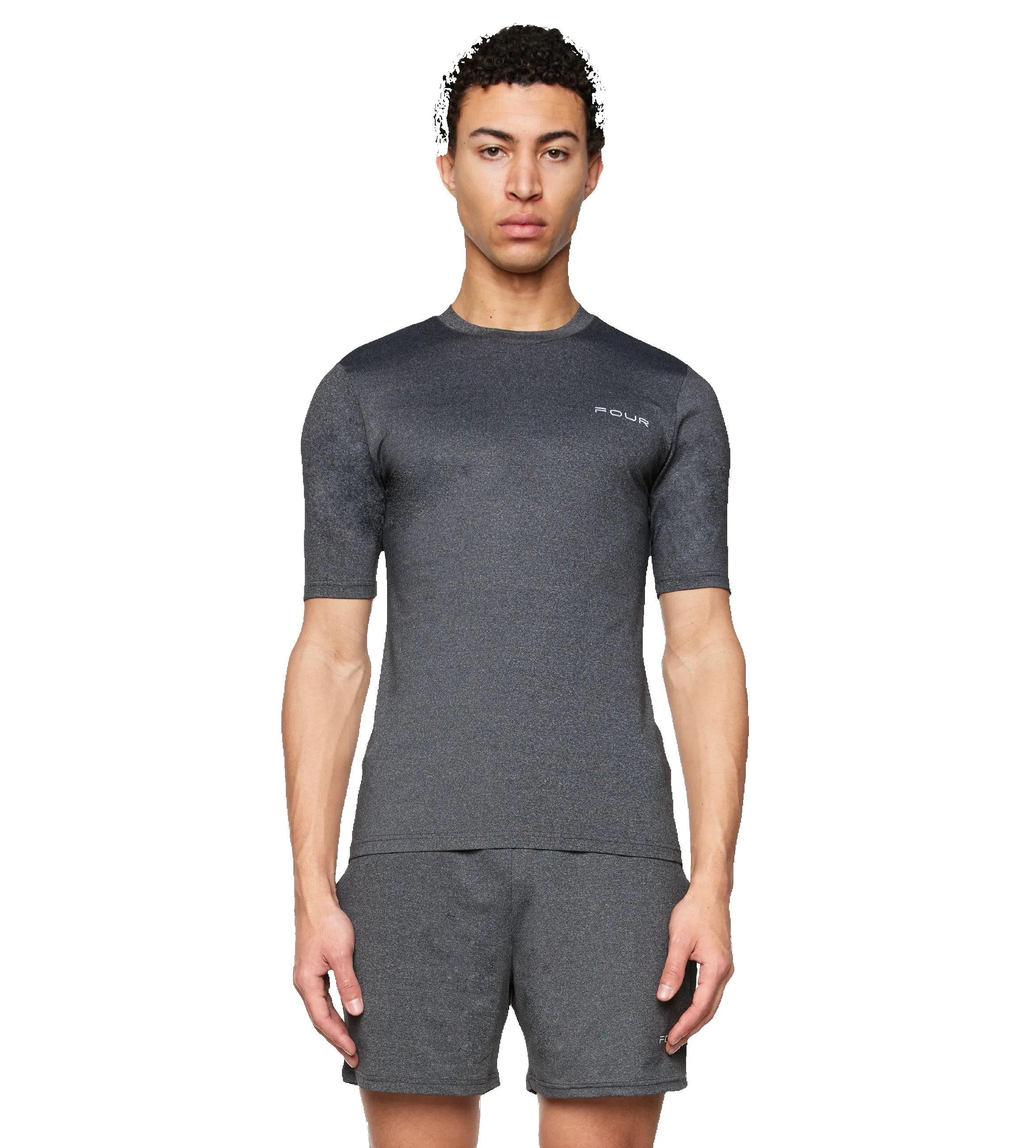 Sportswear T-shirt Melange Dark Grey sold by FOUR Amsterdam product image thumbnail 3