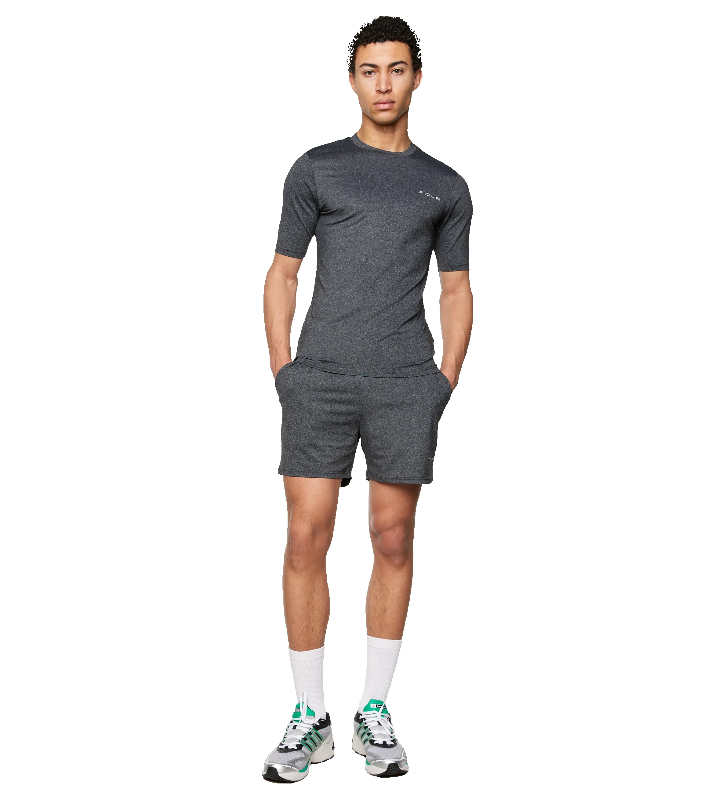 Sportswear T-shirt Melange Dark Grey sold by FOUR Amsterdam product image thumbnail 4