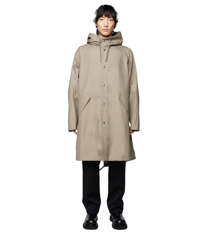 Logo Printed Drawstring Parka Coat Beige made by Jil Sander