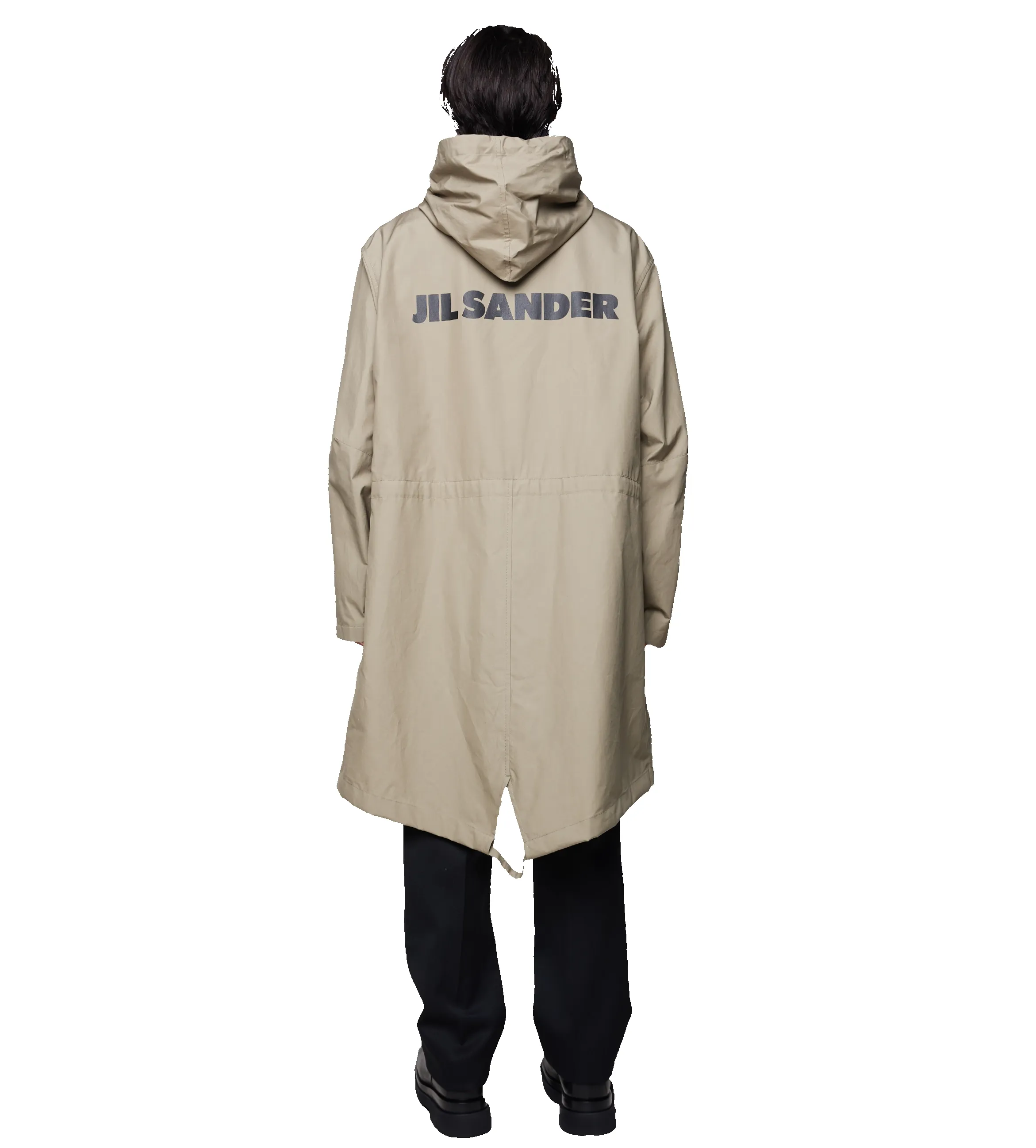 Logo Printed Drawstring Parka Coat Beige sold by FOUR Amsterdam product image thumbnail 3
