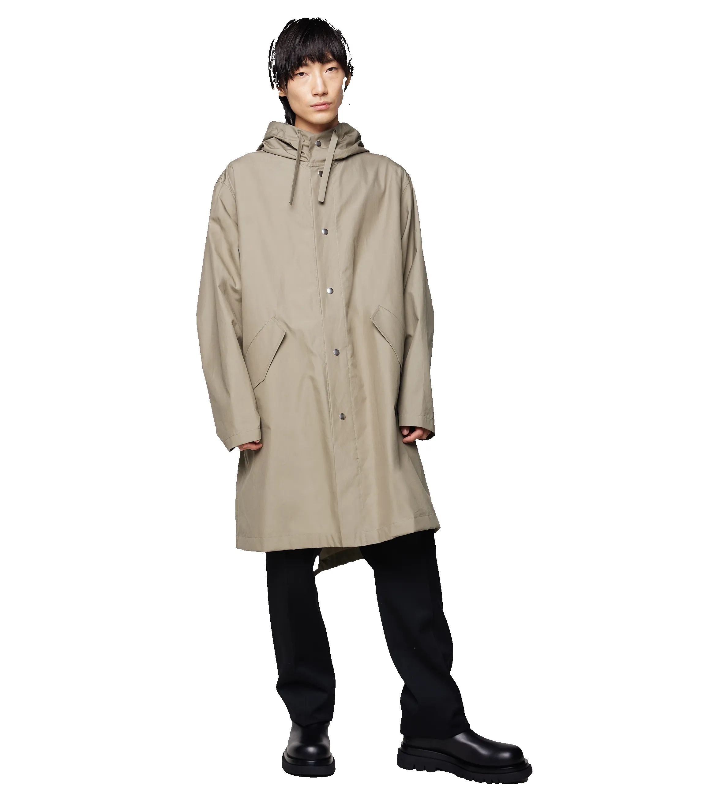 Logo Printed Drawstring Parka Coat Beige sold by FOUR Amsterdam product image thumbnail 2