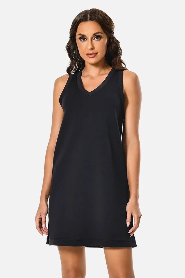 Ultra Soft Modal V-Neck Sleeveless Tank Swing Dress sold by Colourful Koala