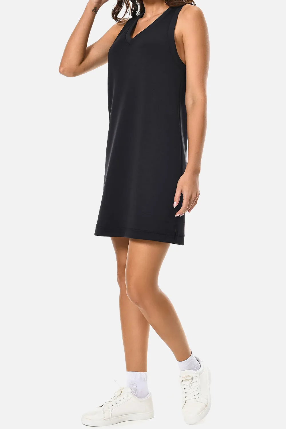 Ultra Soft Modal V-Neck Sleeveless Tank Swing Dress sold by Colourful Koala product image thumbnail 2