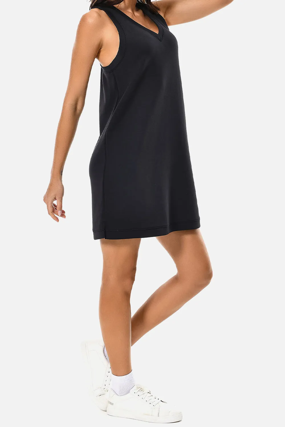 Ultra Soft Modal V-Neck Sleeveless Tank Swing Dress sold by Colourful Koala product image thumbnail 5