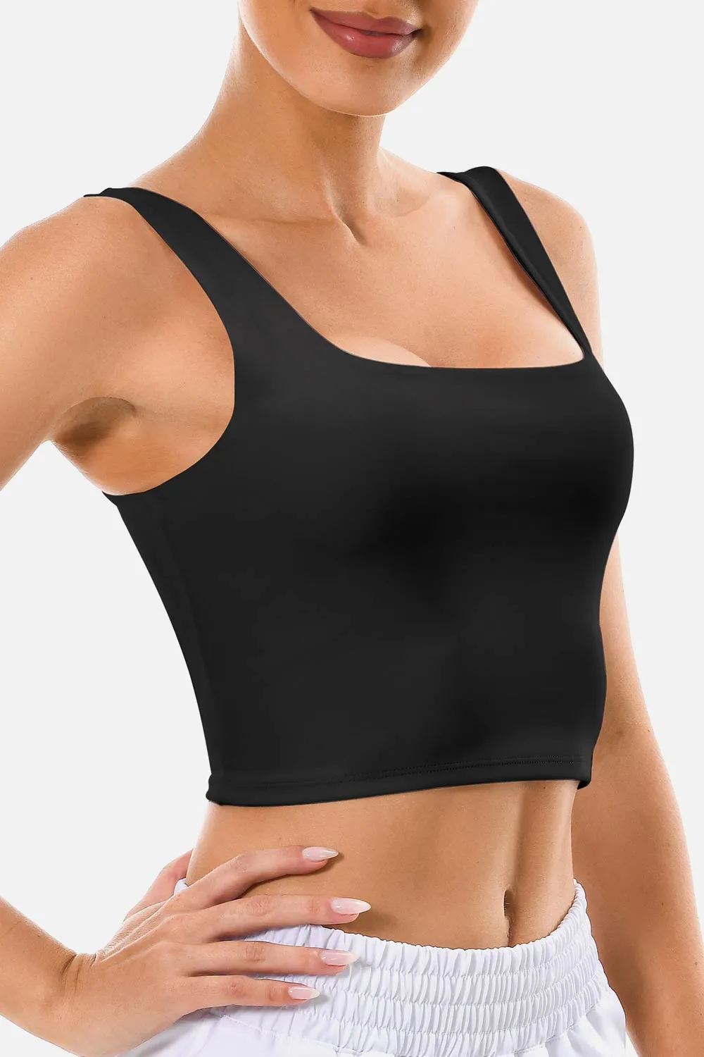 Body Contour Square Neck Double Lined Tank sold by Colourful Koala product image thumbnail 5