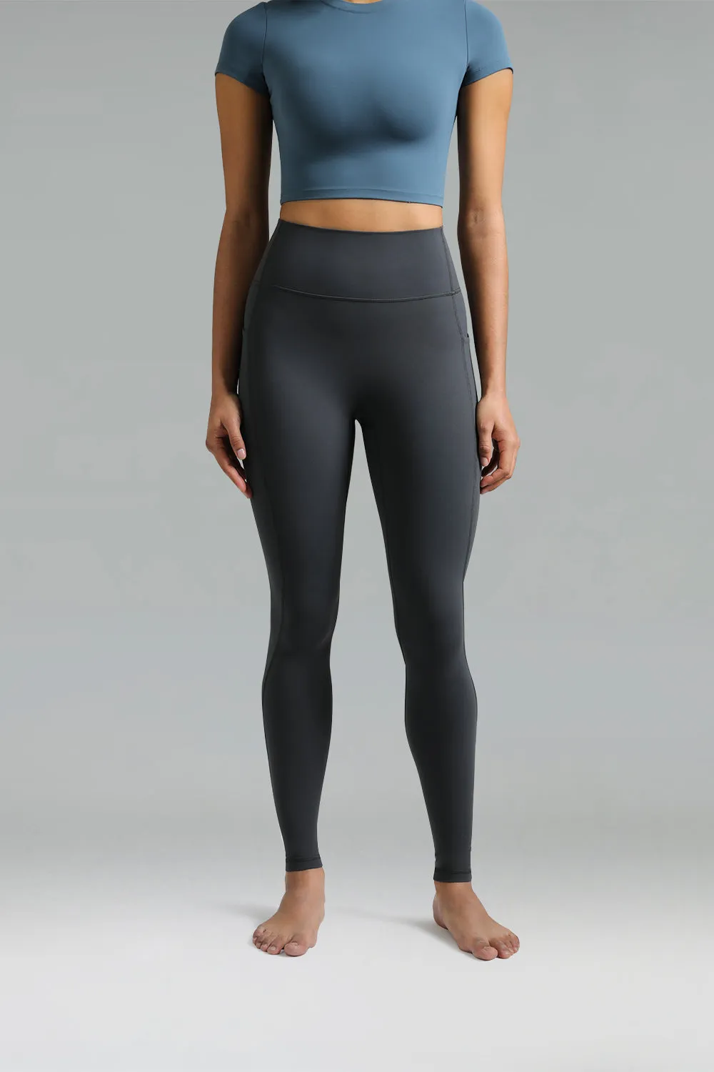 Dreamlux High Waisted No Front Seam 28" Full Length Workout Legging w/ Pockets sold by Colourful Koala product image thumbnail 3