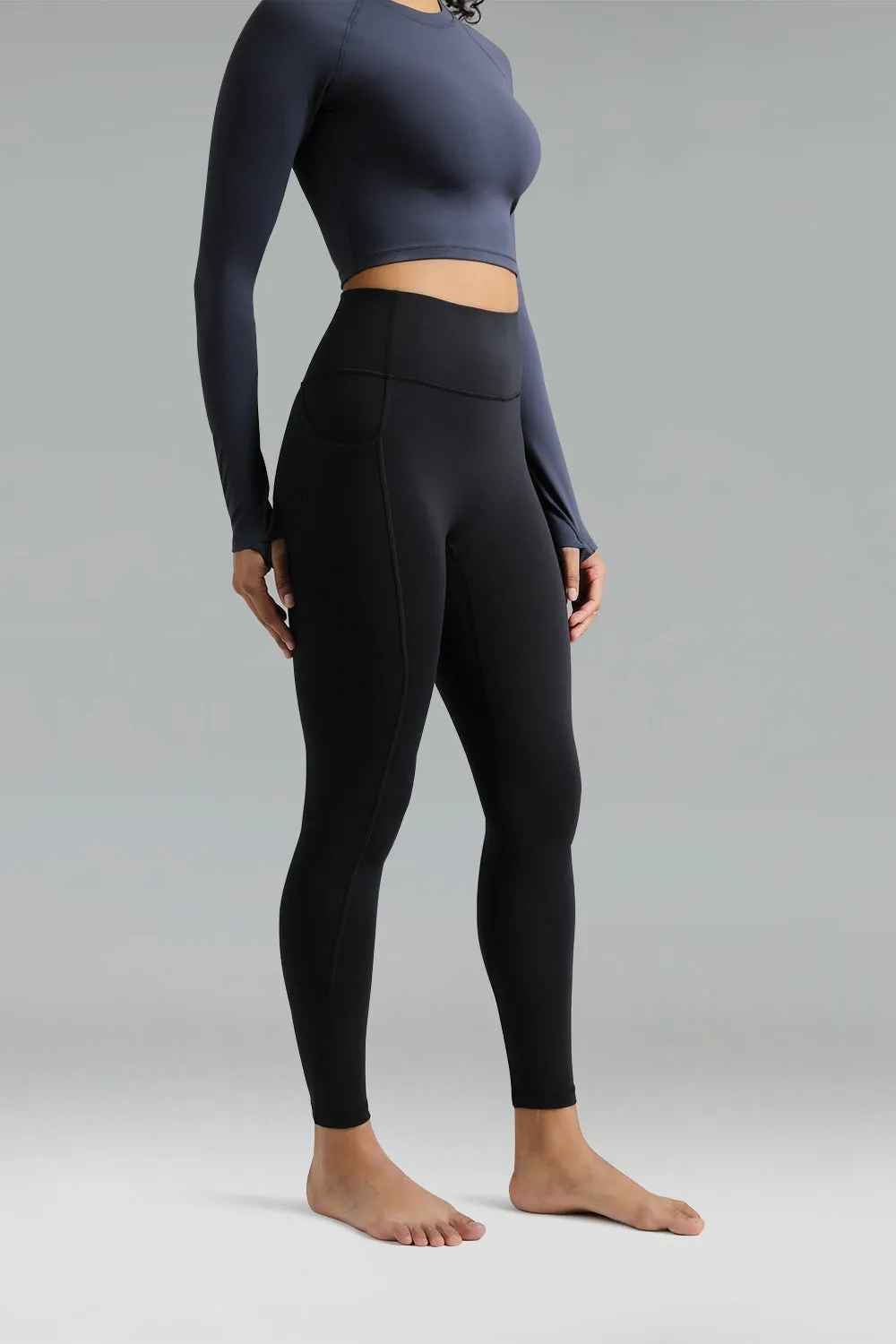 Dreamlux High Waisted No Front Seam 7/8 Workout Legging w/ Pockets sold by Colourful Koala