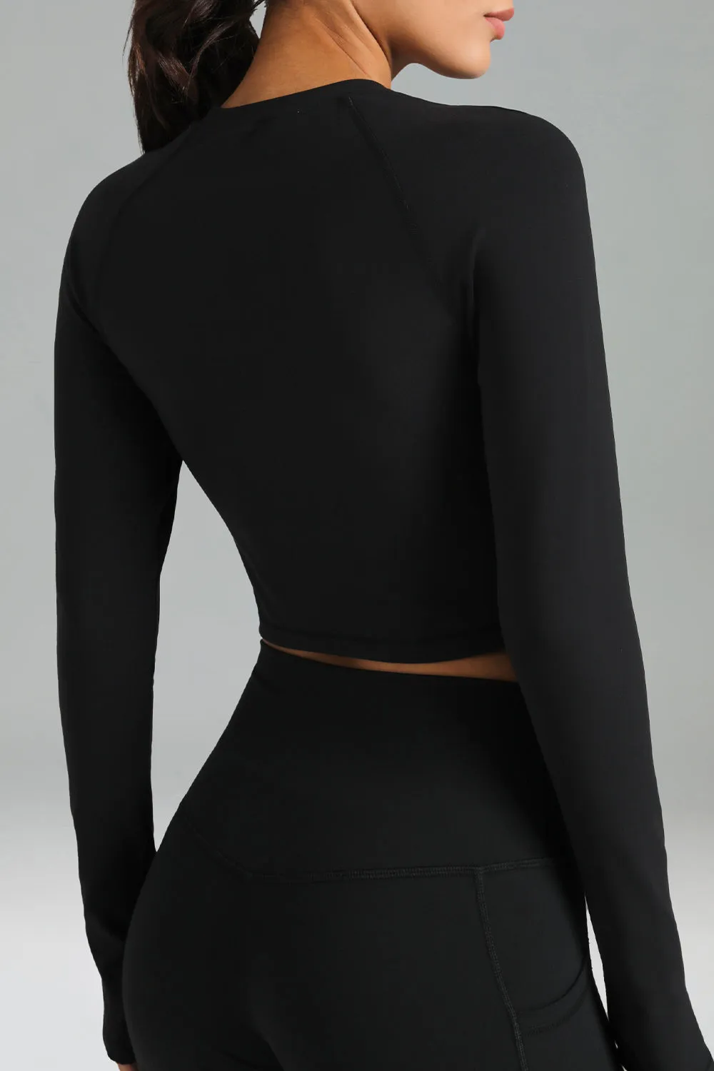 Dreamlux Long Sleeve Cropped Workout Shirt sold by Colourful Koala product image thumbnail 3