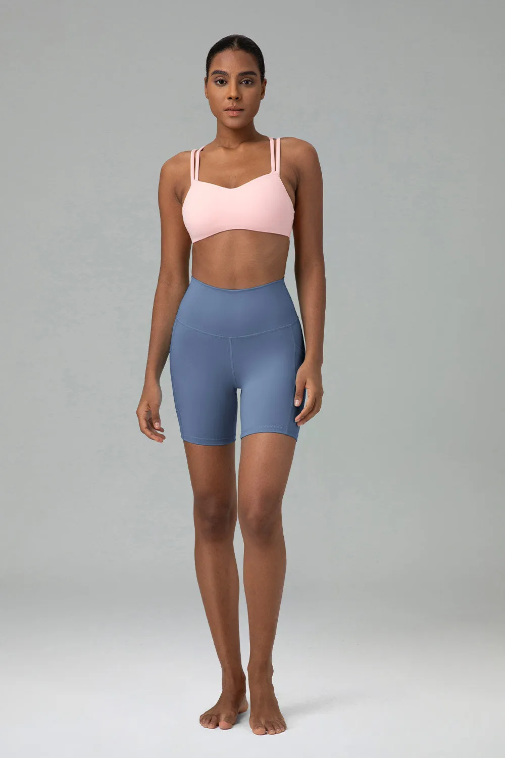 Essential High Waisted No-Roll 6" Sports Leggings w/ Pockets sold by Colourful Koala product image thumbnail 4