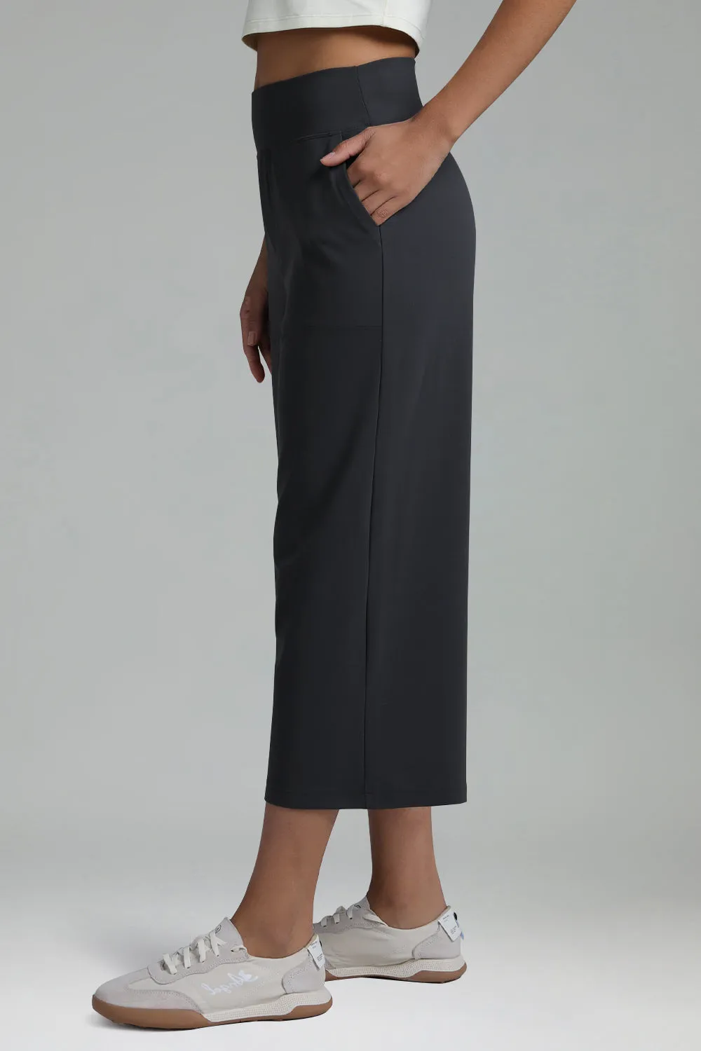Dreamlux Mid Waisted Cropped Wide Leg Pants sold by Colourful Koala product image thumbnail 4