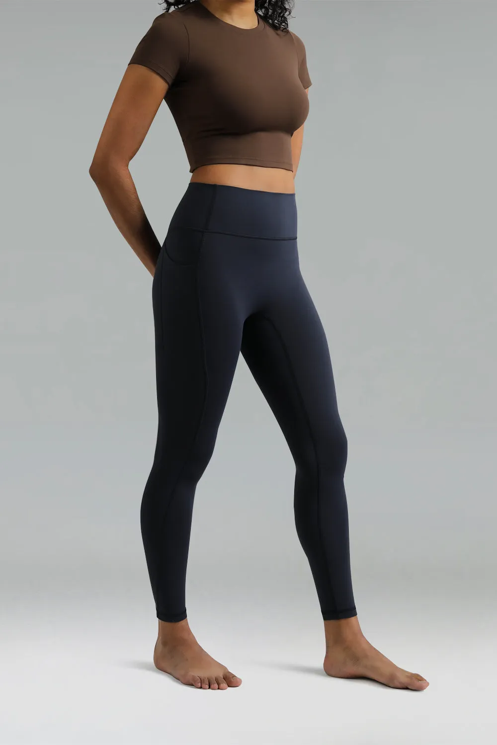 Dreamlux High Waisted No Front Seam 7/8 Workout Leggings w/ Pockets sold by Colourful Koala product image thumbnail 5