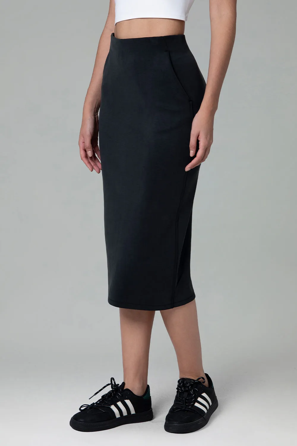 Velvra® Modal Streamline Midi Skirt w/ Pockets sold by Colourful Koala product image thumbnail 2