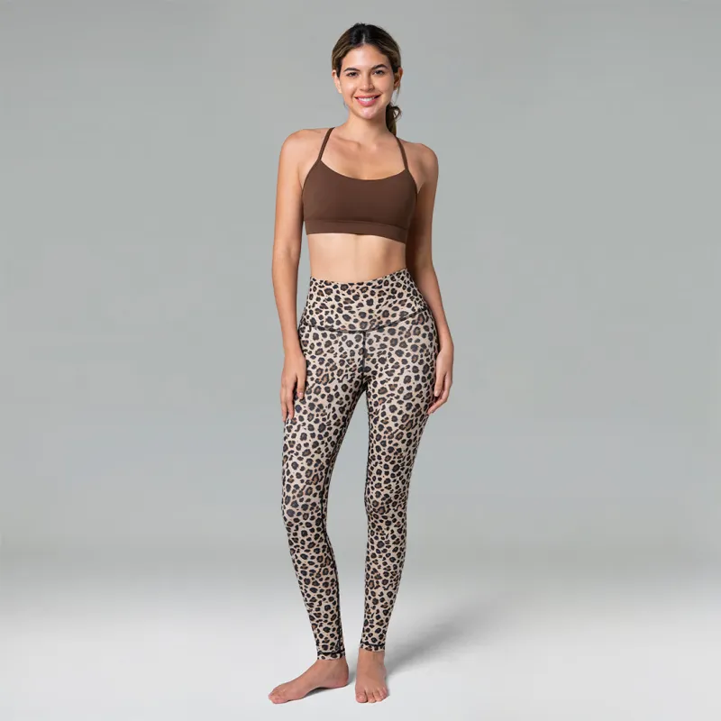Colorfulkoala - Essential No-Roll High Waisted Leopard Workout Leggings 7/8 sold by Colourful Koala