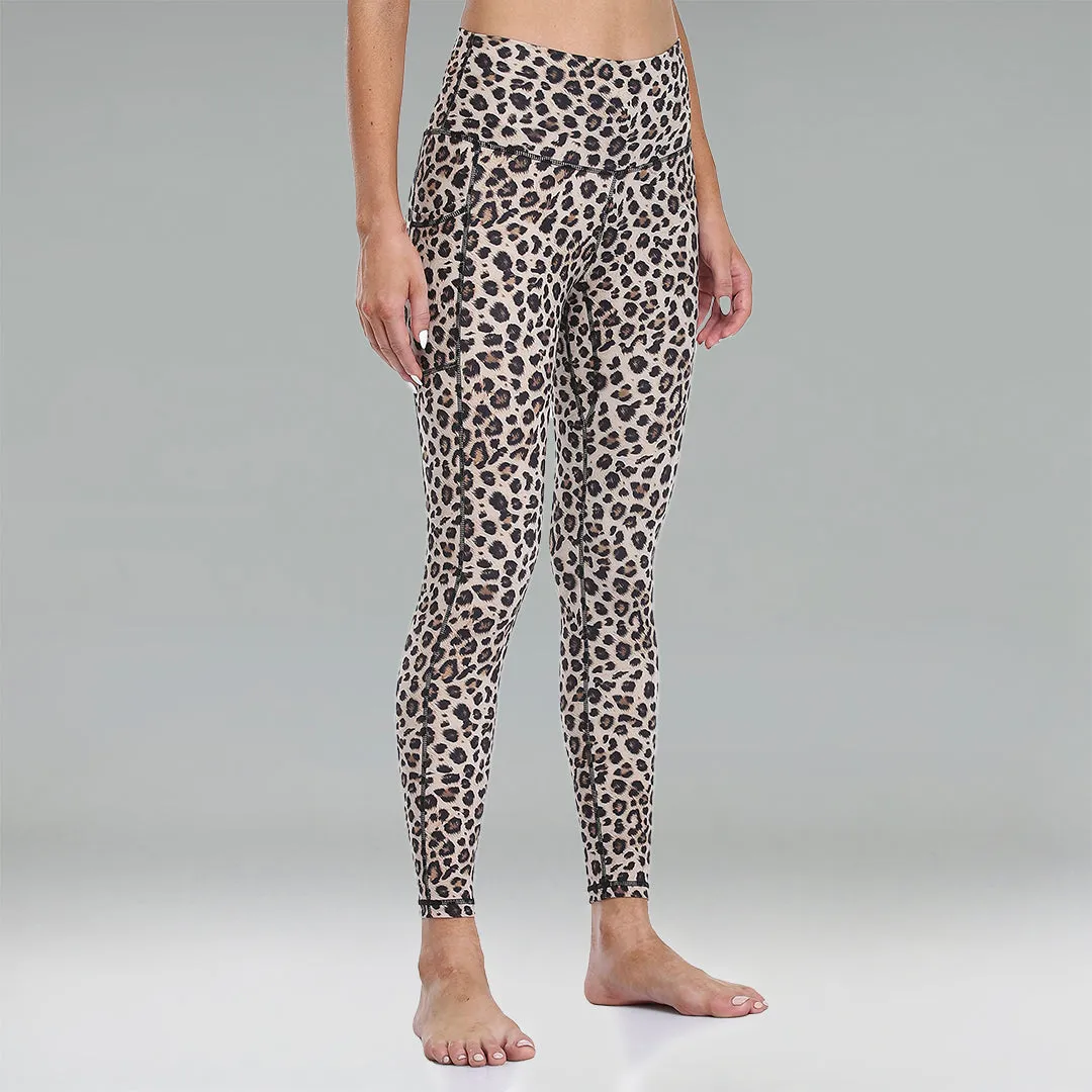 Essential No-Roll High Waisted Leopard Workout Leggings 7/8 w/Pockets sold by Colourful Koala product image thumbnail 3