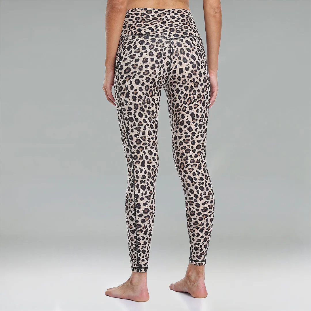Essential No-Roll High Waisted Leopard Workout Leggings 7/8 w/Pockets sold by Colourful Koala product image thumbnail 4