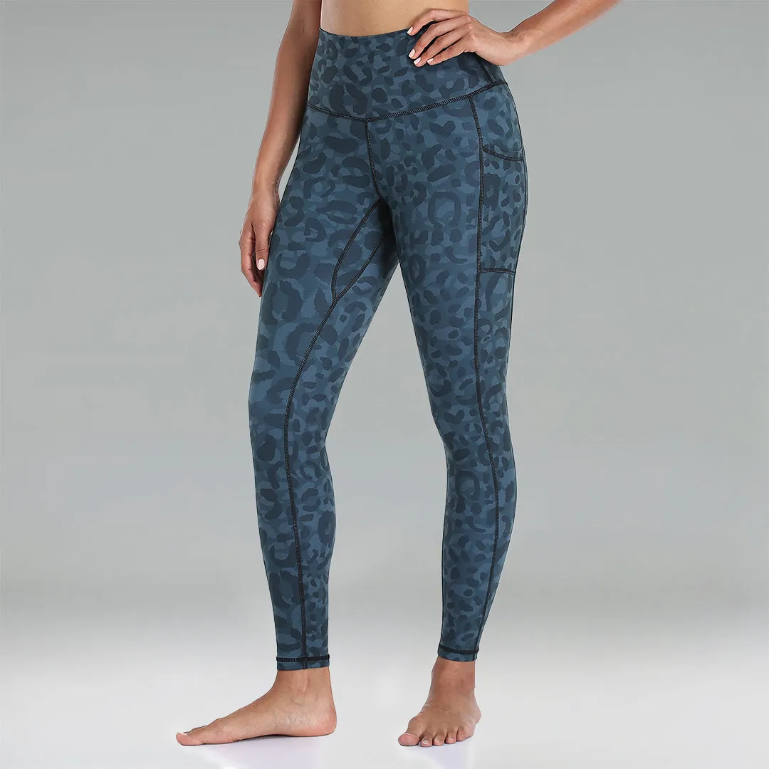 Essential No-Roll High Waisted Leopard Workout Leggings 7/8 w/Pockets sold by Colourful Koala product image thumbnail 5
