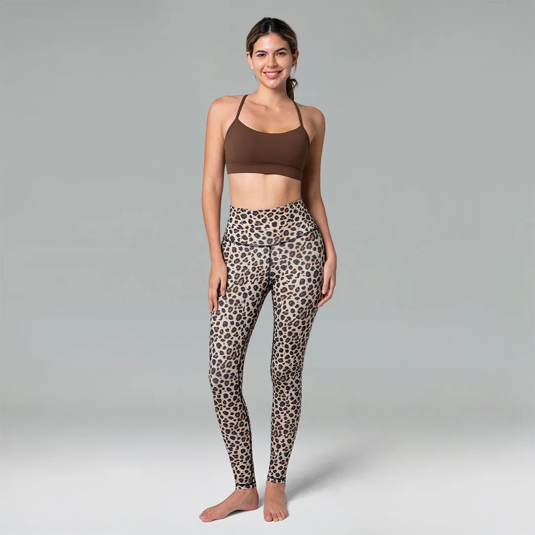 Essential No-Roll High Waisted Leopard Workout Leggings 7/8 sold by Colourful Koala