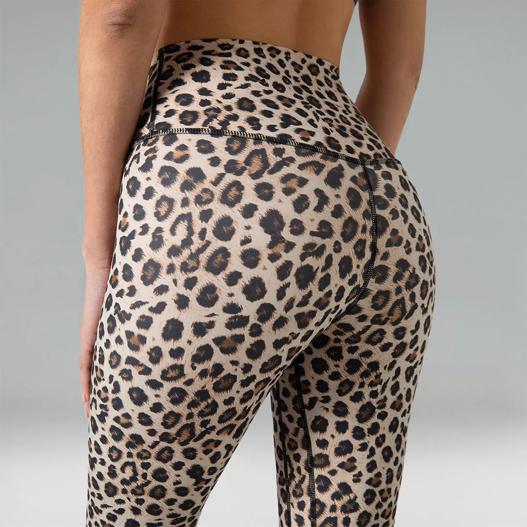 Essential No-Roll High Waisted Leopard Workout Leggings 7/8 sold by Colourful Koala product image thumbnail 5