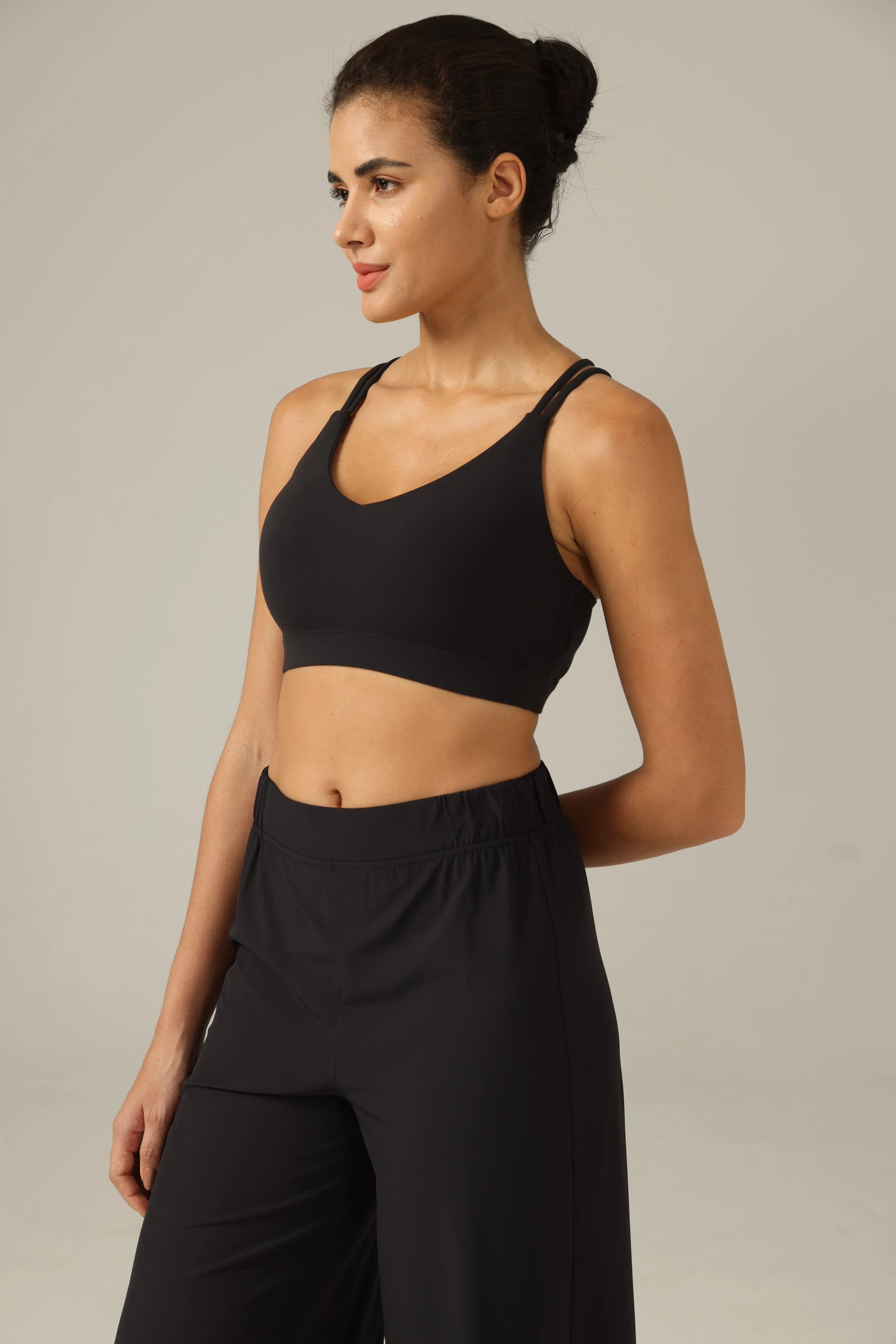 Dreamlux V-Neck Strappy Back Workout Bra – Light Support sold by Colourful Koala