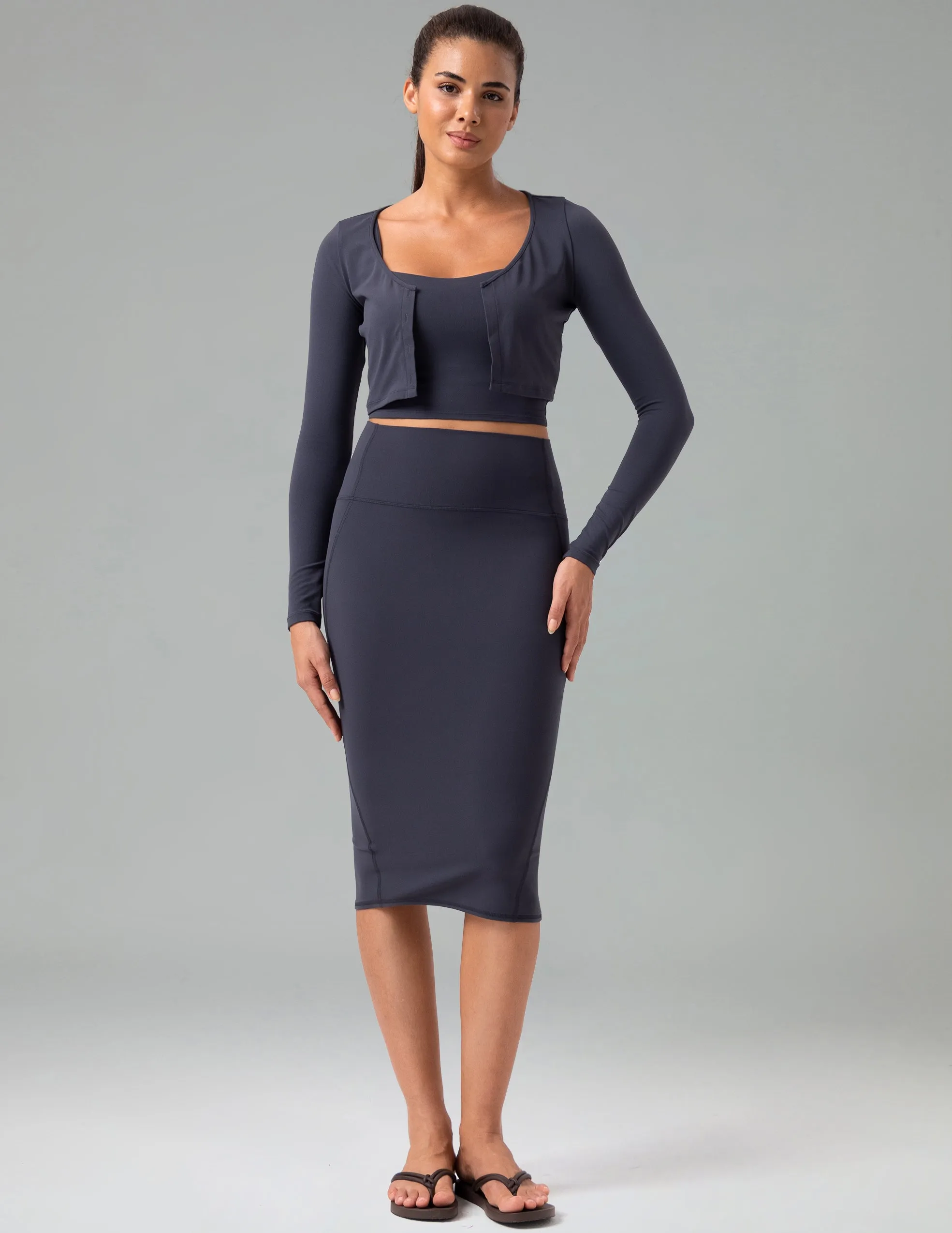 Dreamlux High-Rise Slim-Fit Midi Work Skirt sold by Colourful Koala product image thumbnail 2