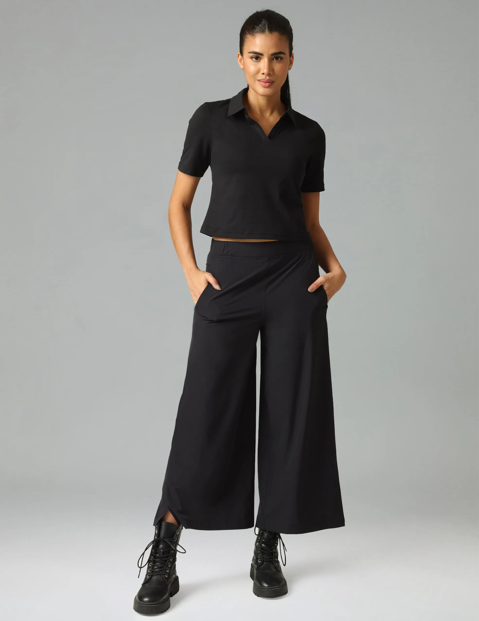 Essential High Waisted 25" Wide Leg Lounge Pants w/ Pockets sold by Colourful Koala product image thumbnail 2