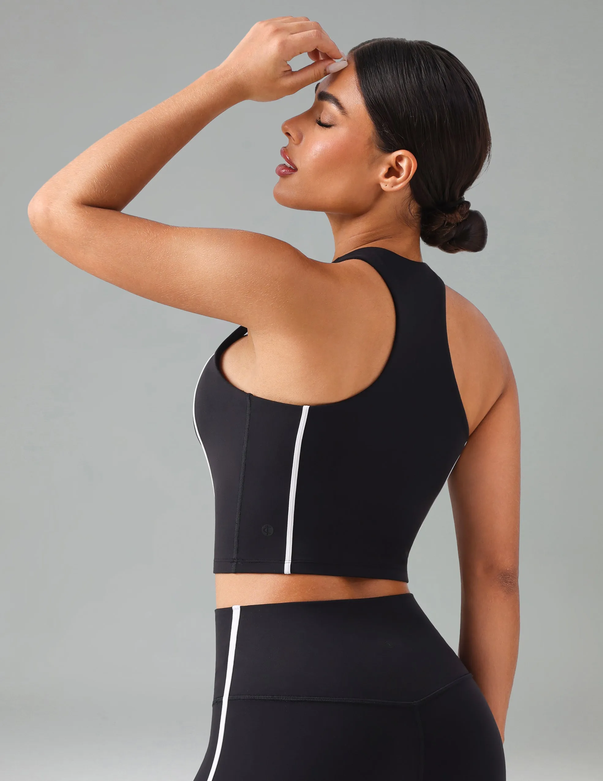 Dreamlux Cropped Racerback Tank Top w/ Contrast Stripes sold by Colourful Koala product image thumbnail 4