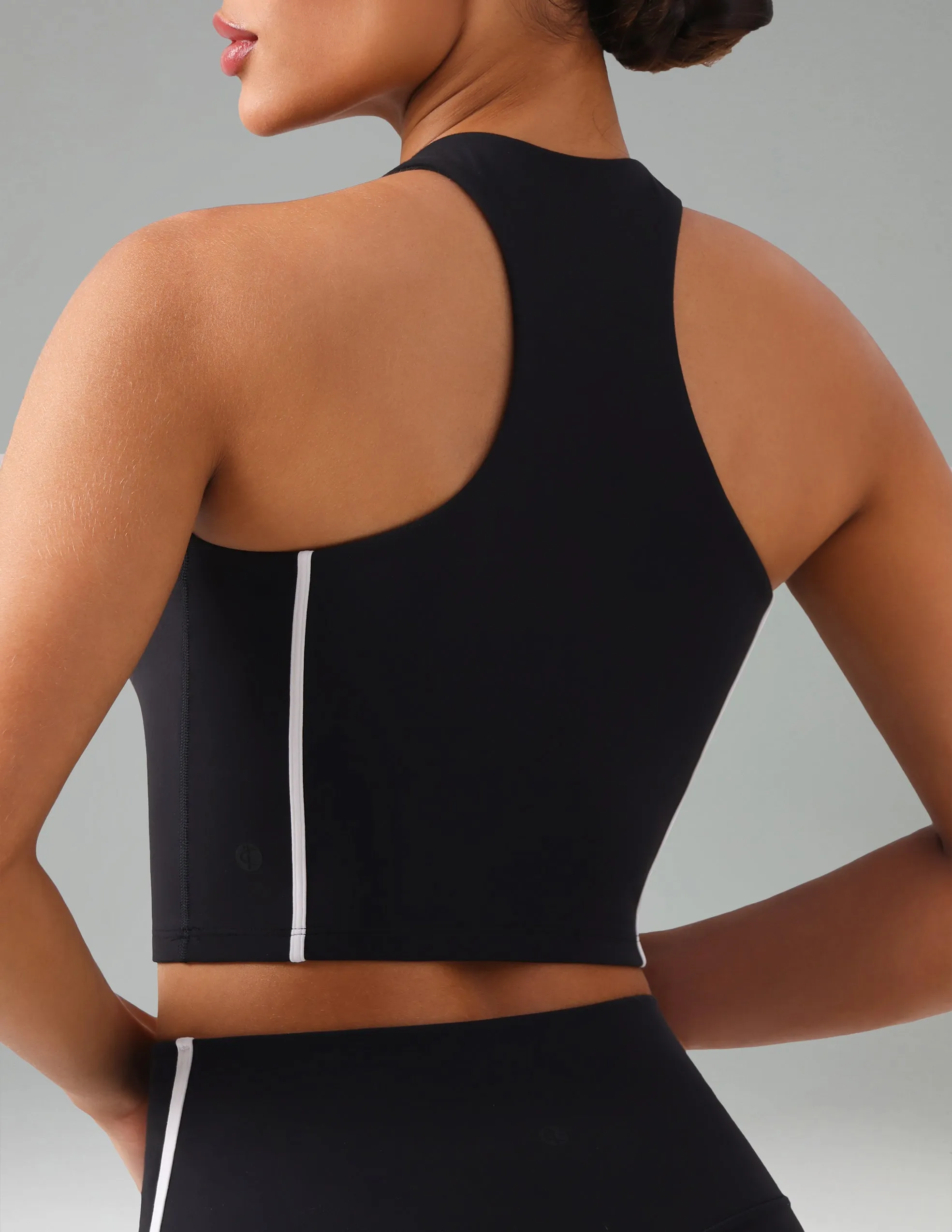 Dreamlux Cropped Racerback Tank Top w/ Contrast Stripes sold by Colourful Koala product image thumbnail 5