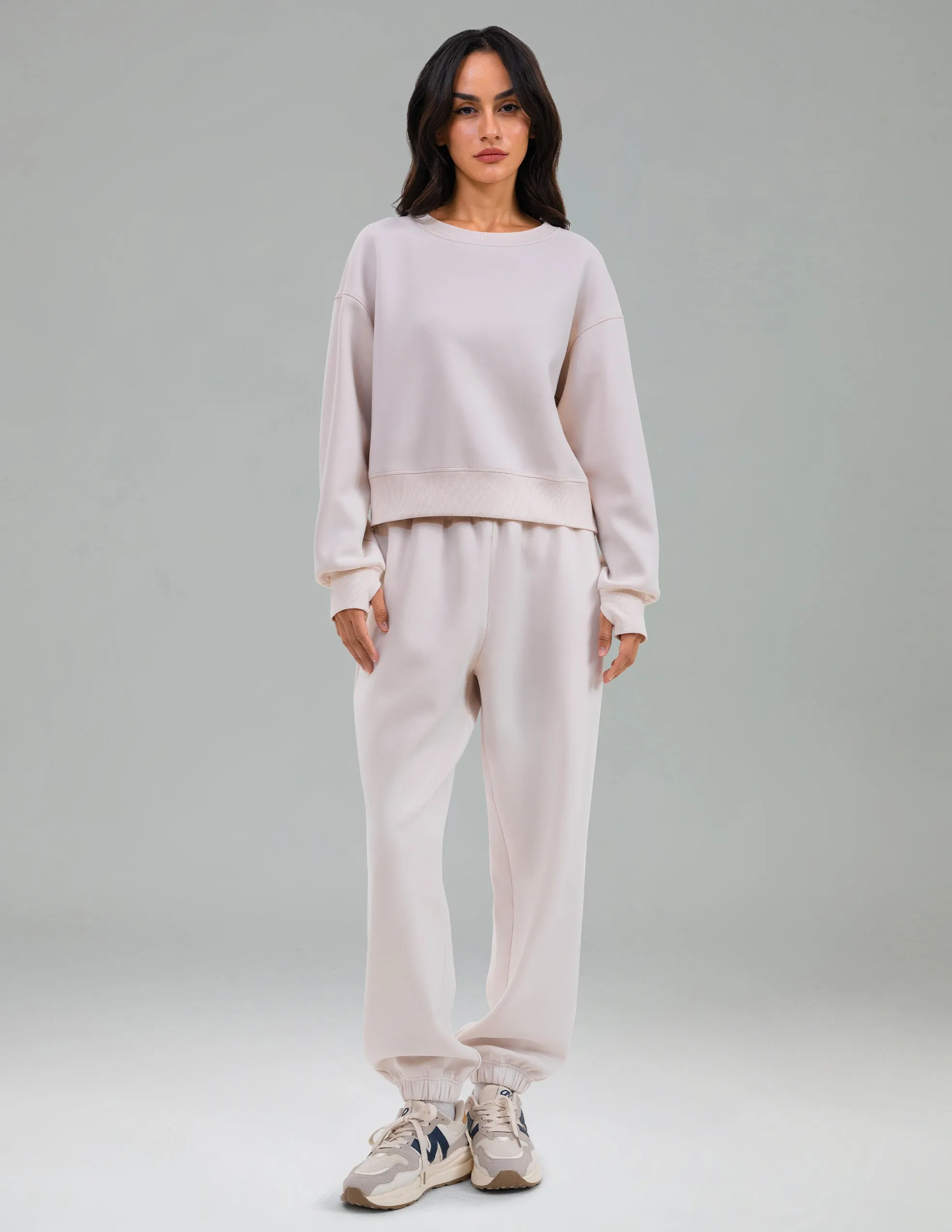 Velvra Modal Fleece Crewneck Sweatshirt w/ Thumb Holes sold by Colourful Koala product image thumbnail 2