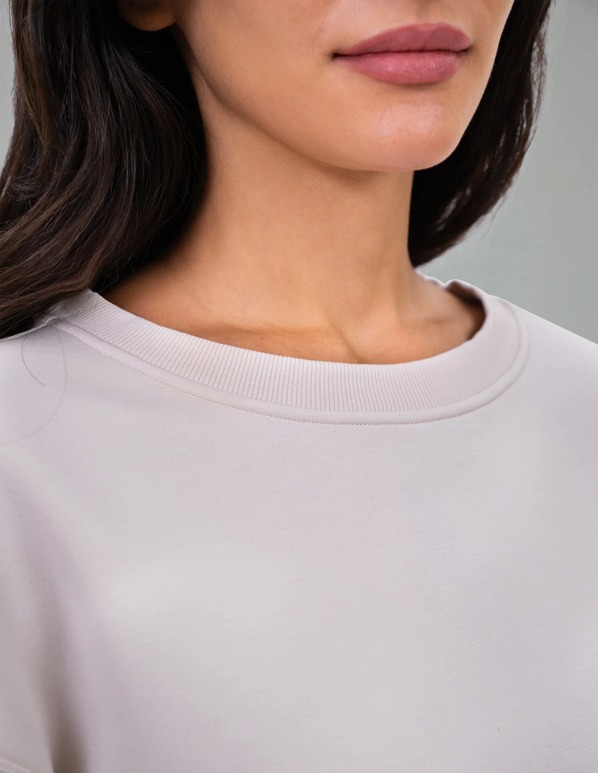 Velvra Modal Fleece Crewneck Sweatshirt w/ Thumb Holes sold by Colourful Koala product image thumbnail 4