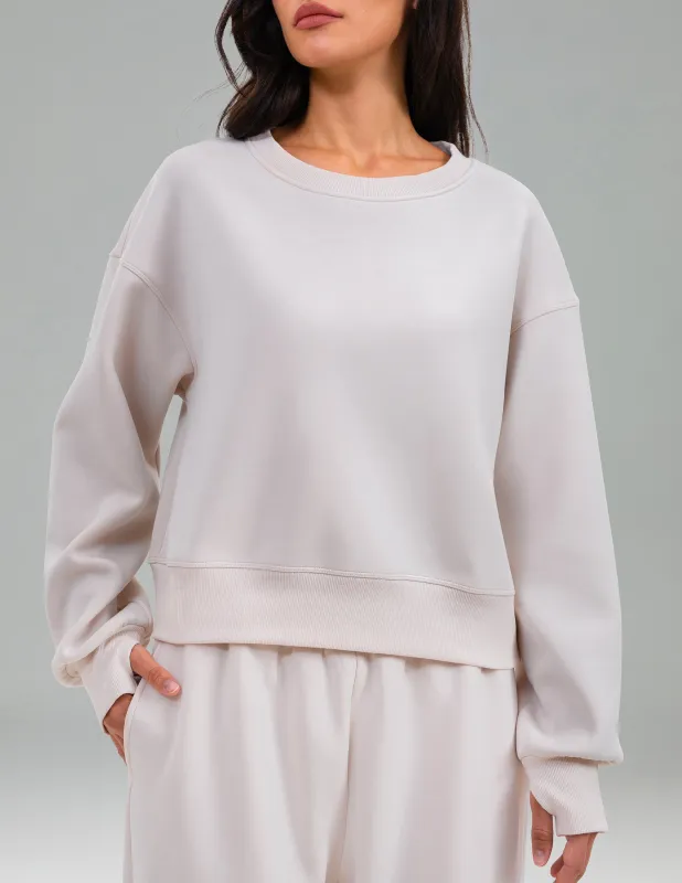 Velvra Modal Fleece Crewneck Sweatshirt w/ Thumb Holes sold by Colourful Koala