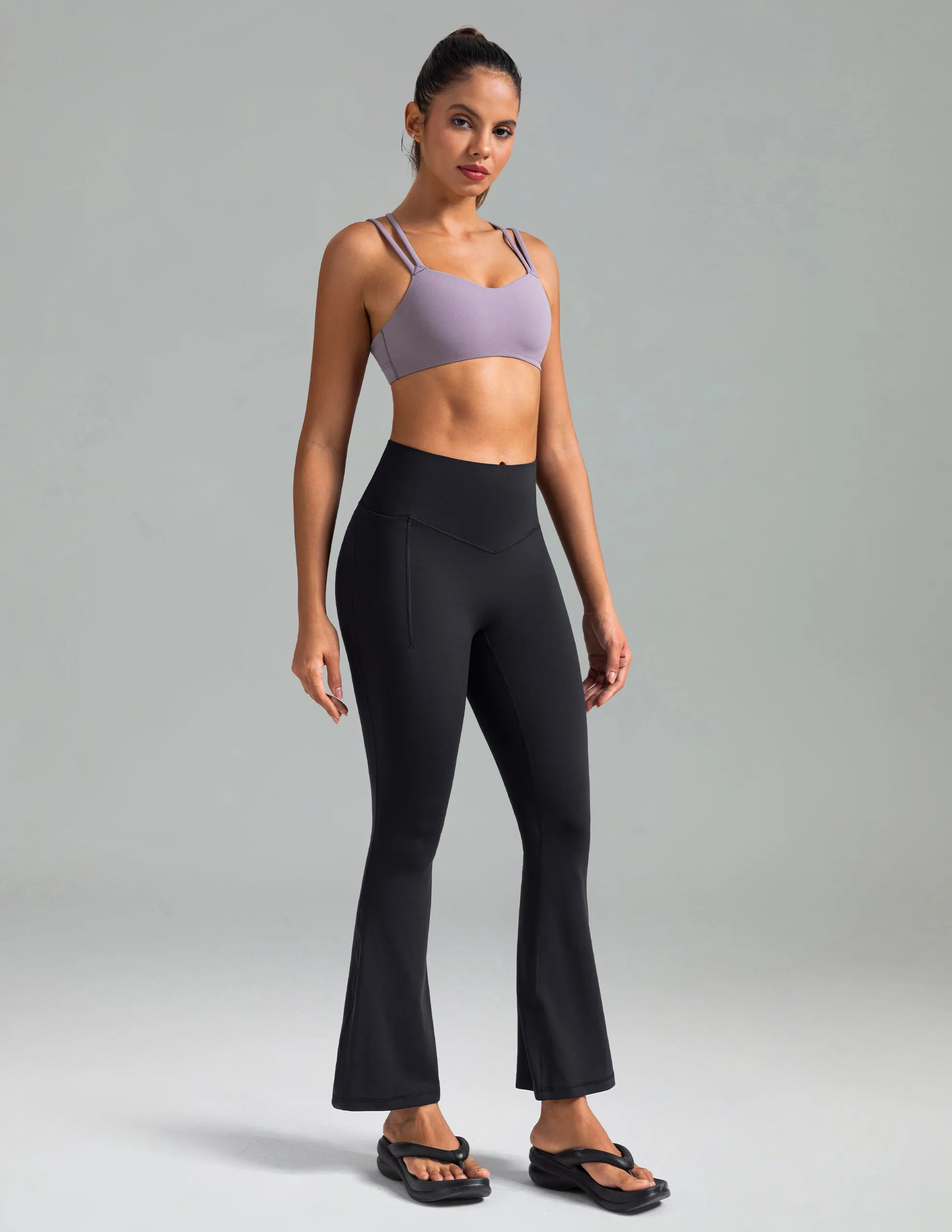 Dreamlux High Waisted No Front Seam Flare Legging w/Pockets 27.5" sold by Colourful Koala product image thumbnail 2