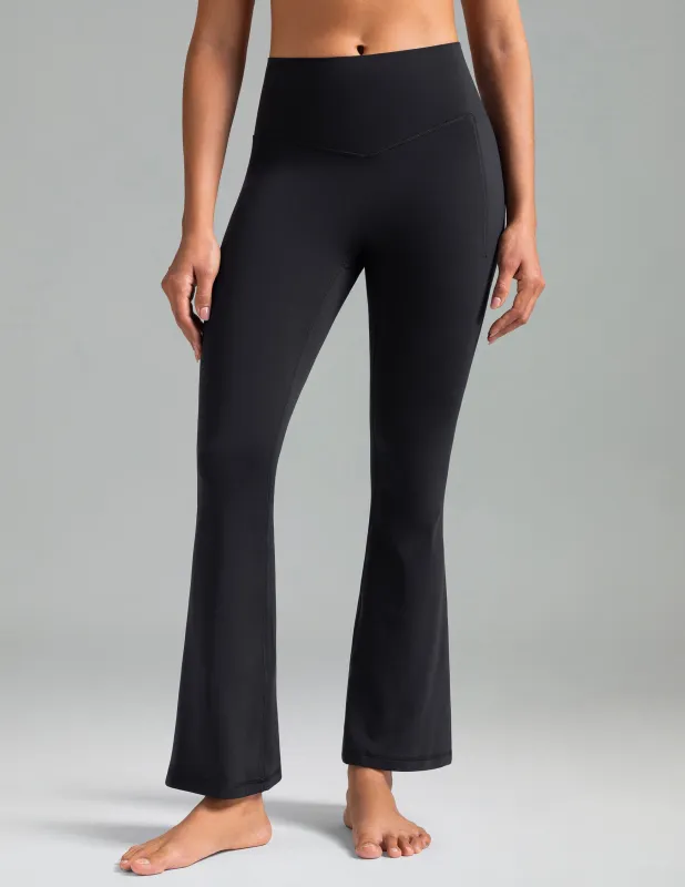 Dreamlux High Waisted No Front Seam Flare Leggings w/Pockets 27.5" sold by Colourful Koala