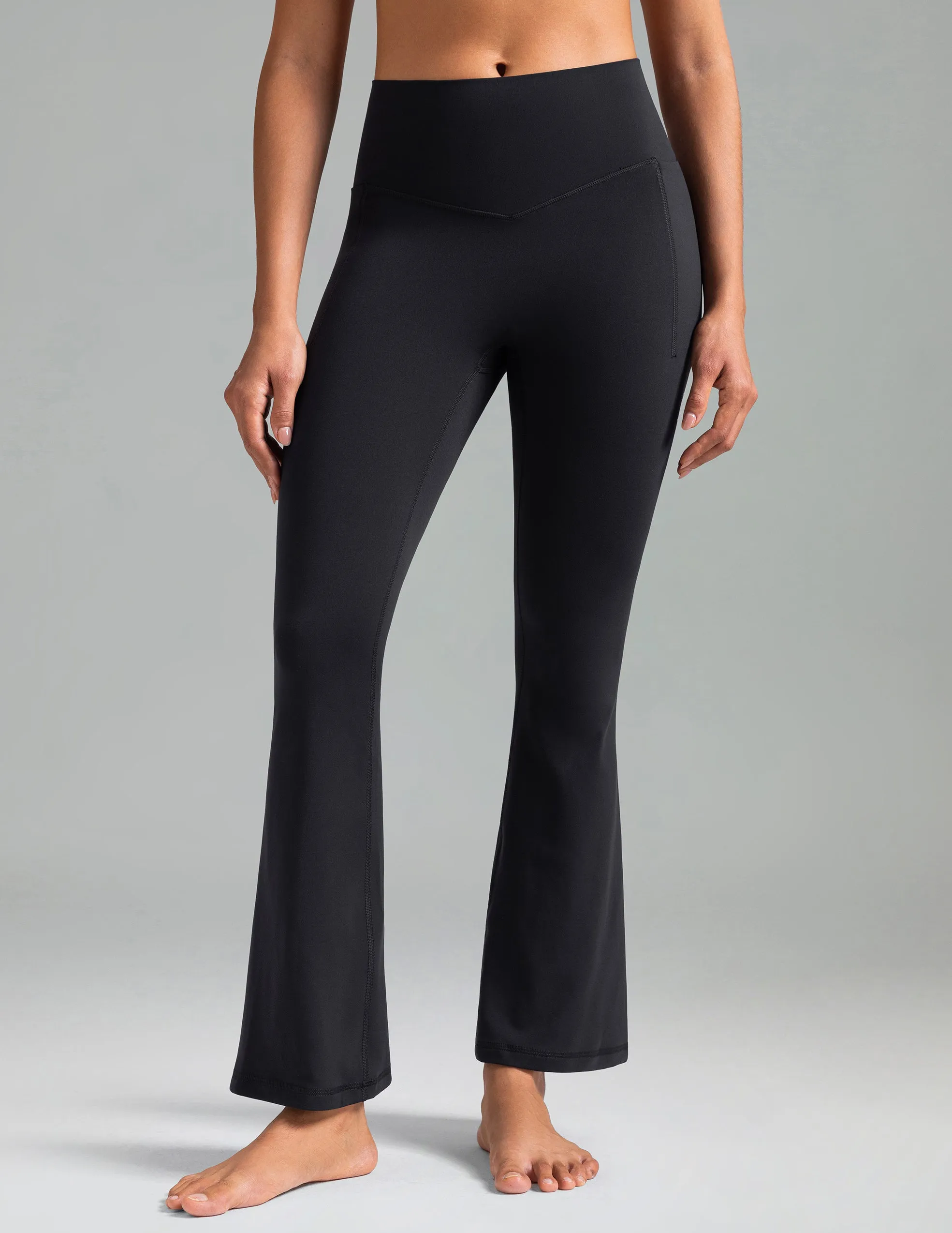 Dreamlux High Waisted No Front Seam Flare Legging w/Pockets 27.5" sold by Colourful Koala