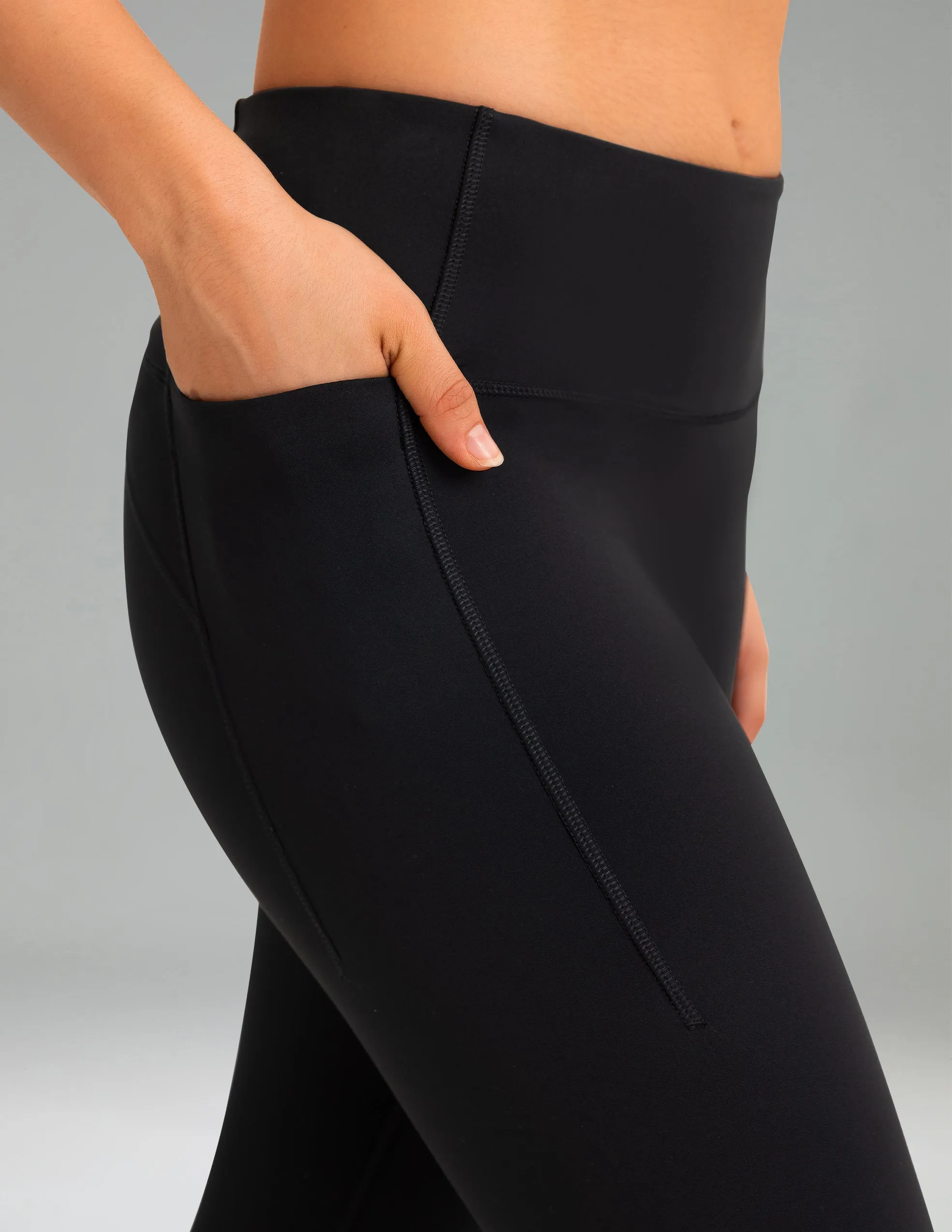 Fleece Lined No Front Seam 26.5" Thermal Leggings w/ Pockets sold by Colourful Koala product image thumbnail 4