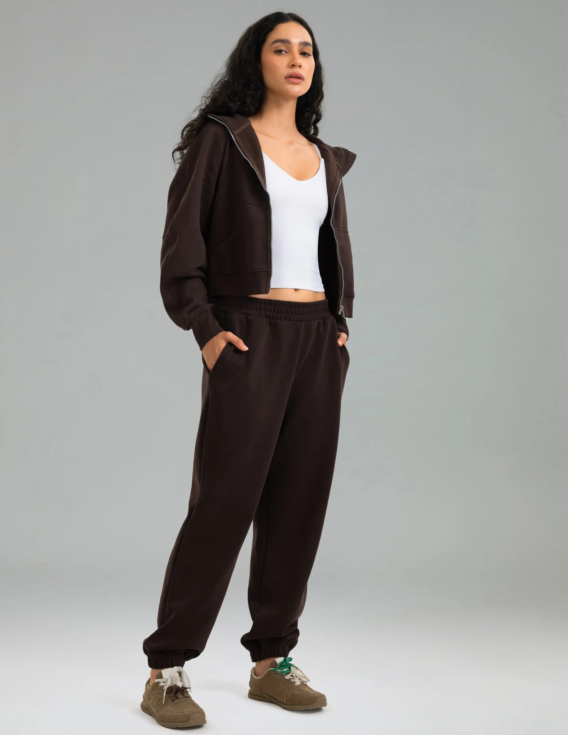 Velvra Modal High Waisted Fleece Lined Thermal Jogger w/ Pockets sold by Colourful Koala product image thumbnail 4