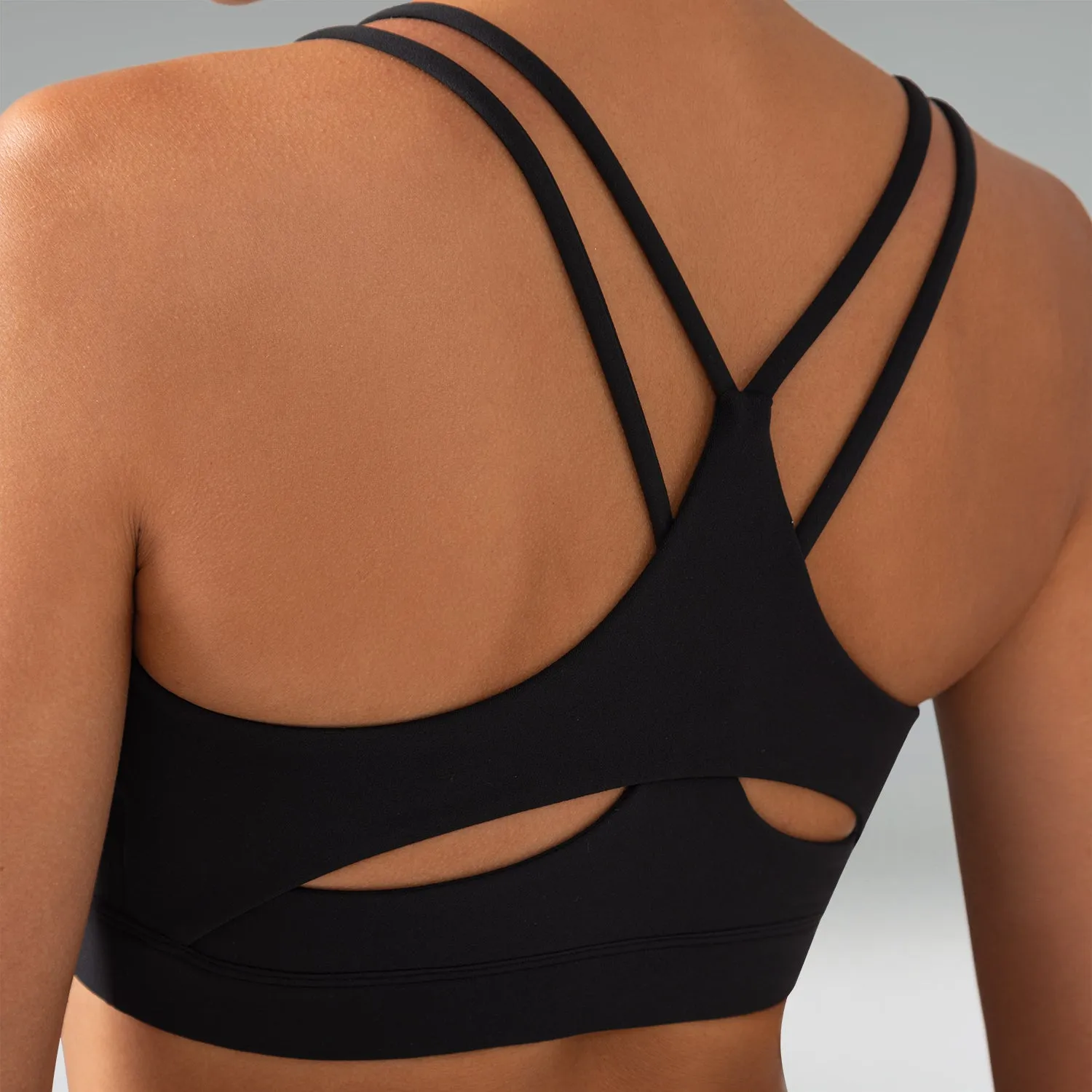 Dreamlux V-Neck Strappy Back Workout Bras – Light Support sold by Colourful Koala product image thumbnail 5