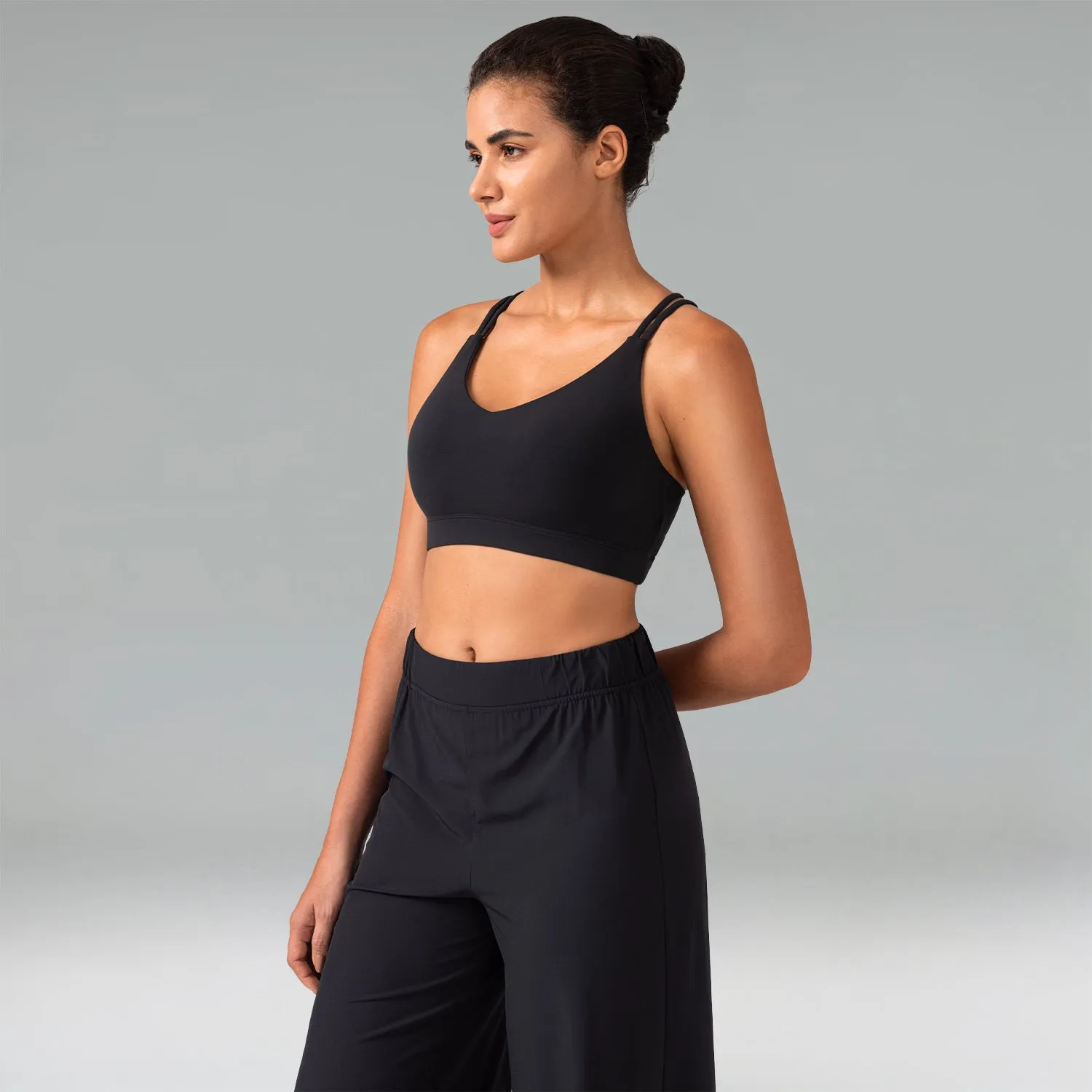 Dreamlux V-Neck Strappy Back Workout Bras – Light Support sold by Colourful Koala product image thumbnail 4