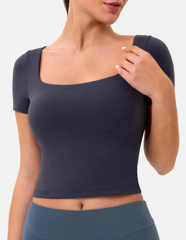 Dreamlux Square Neck Top w/ Built-In Bra made by Colourful Koala