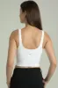 Dreamlux Ribbed V-Neck Cropped Tank sold by Colourful Koala