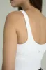 Dreamlux Ribbed V-Neck Cropped Tank sold by Colourful Koala
