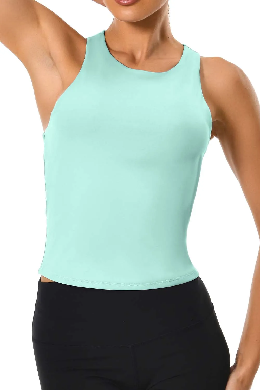 Body Contour Crop Racerback Tank sold by Colourful Koala product image thumbnail 5