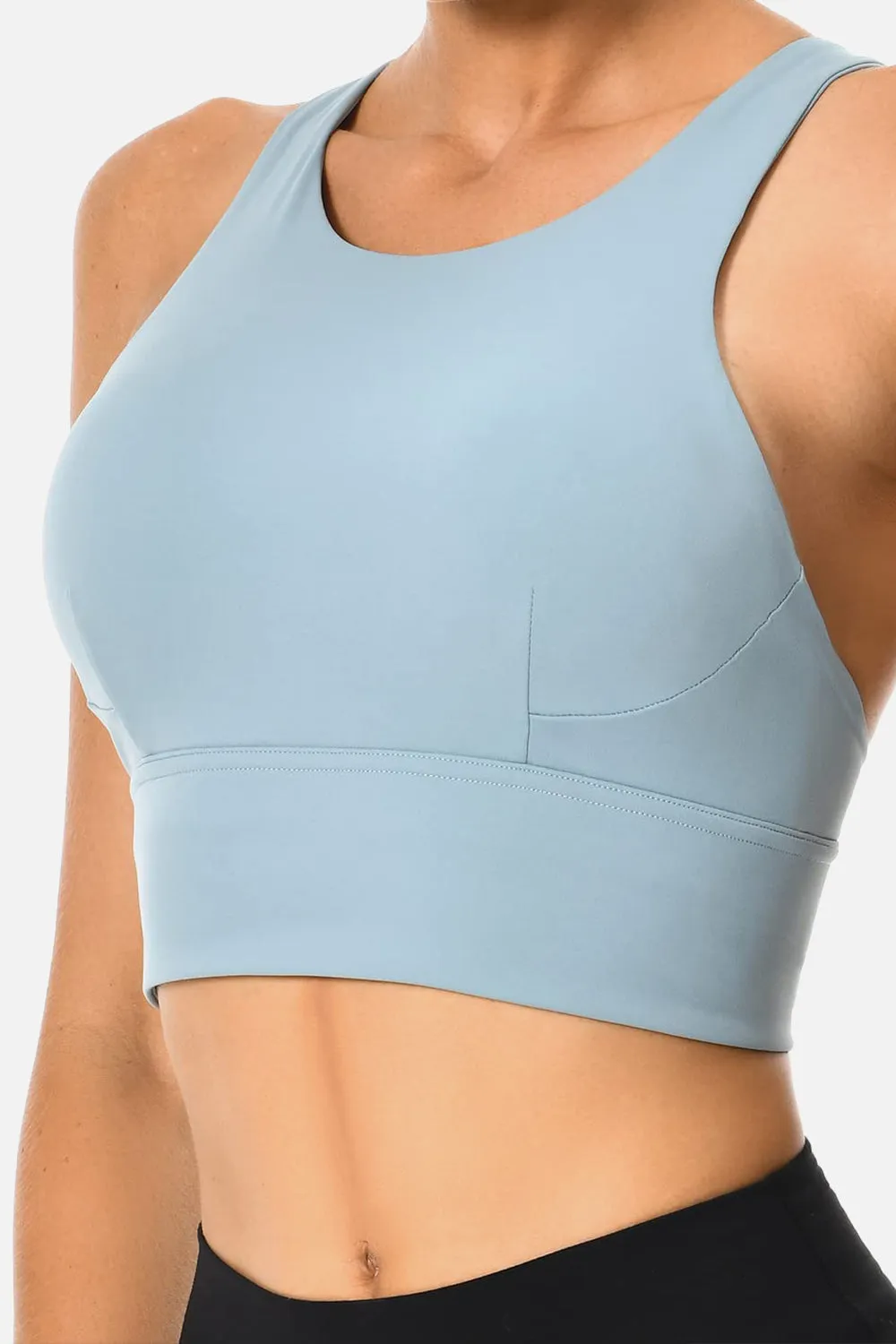 Medium Support Longline Racerback Sports Bra sold by Colourful Koala product image thumbnail 5