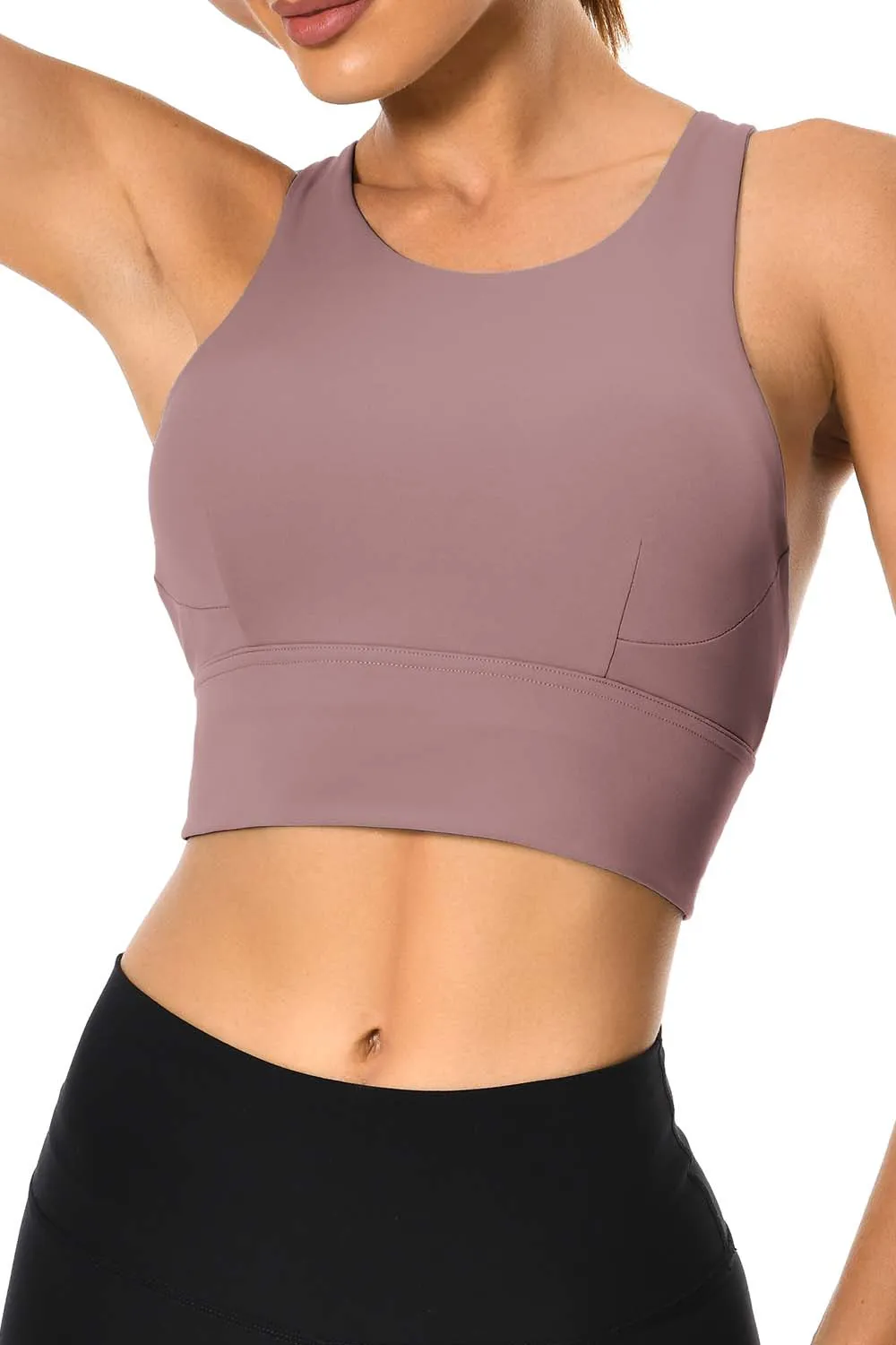 Medium Support Longline Racerback Sports Bra sold by Colourful Koala product image thumbnail 3
